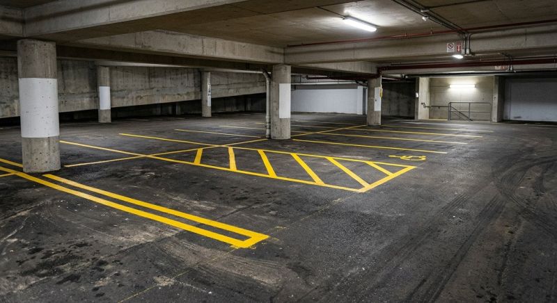 Concrete Parking Lot Striping in Palm Springs, CA