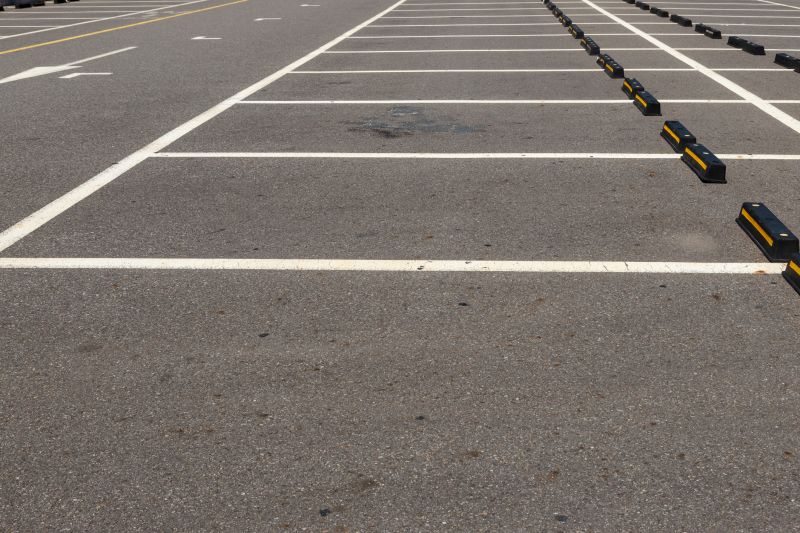 Parking Lot with Fresh Striping