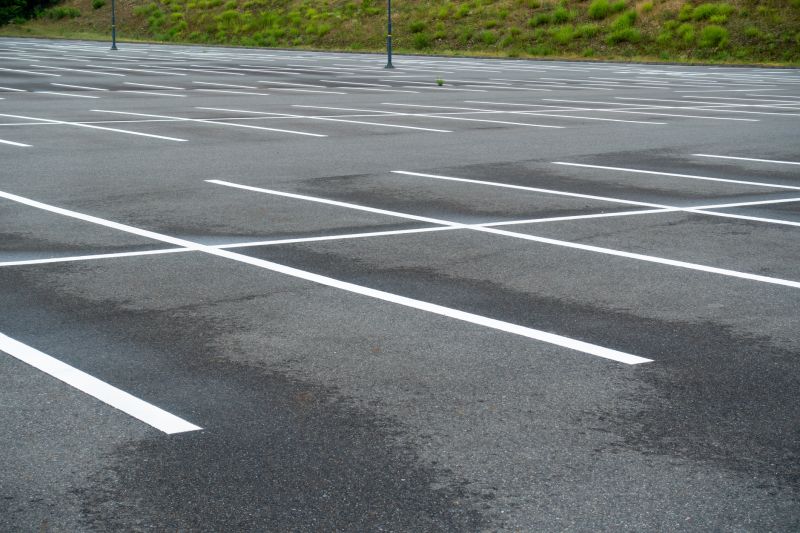 Parking Lot Markings in Summer